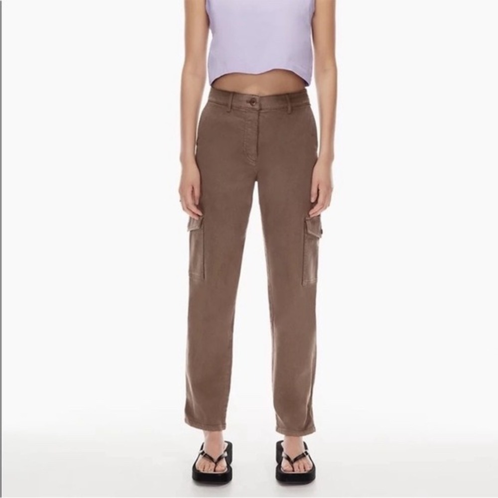 Wilfred Free Brown High Waisted Cargo Pants Size 00 Utility Trousers 90843